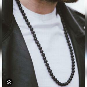 Grey beaded necklace